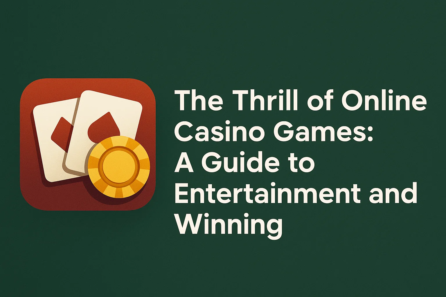 The Thrill of Online Casino Games: A Guide to Entertainment and Winning